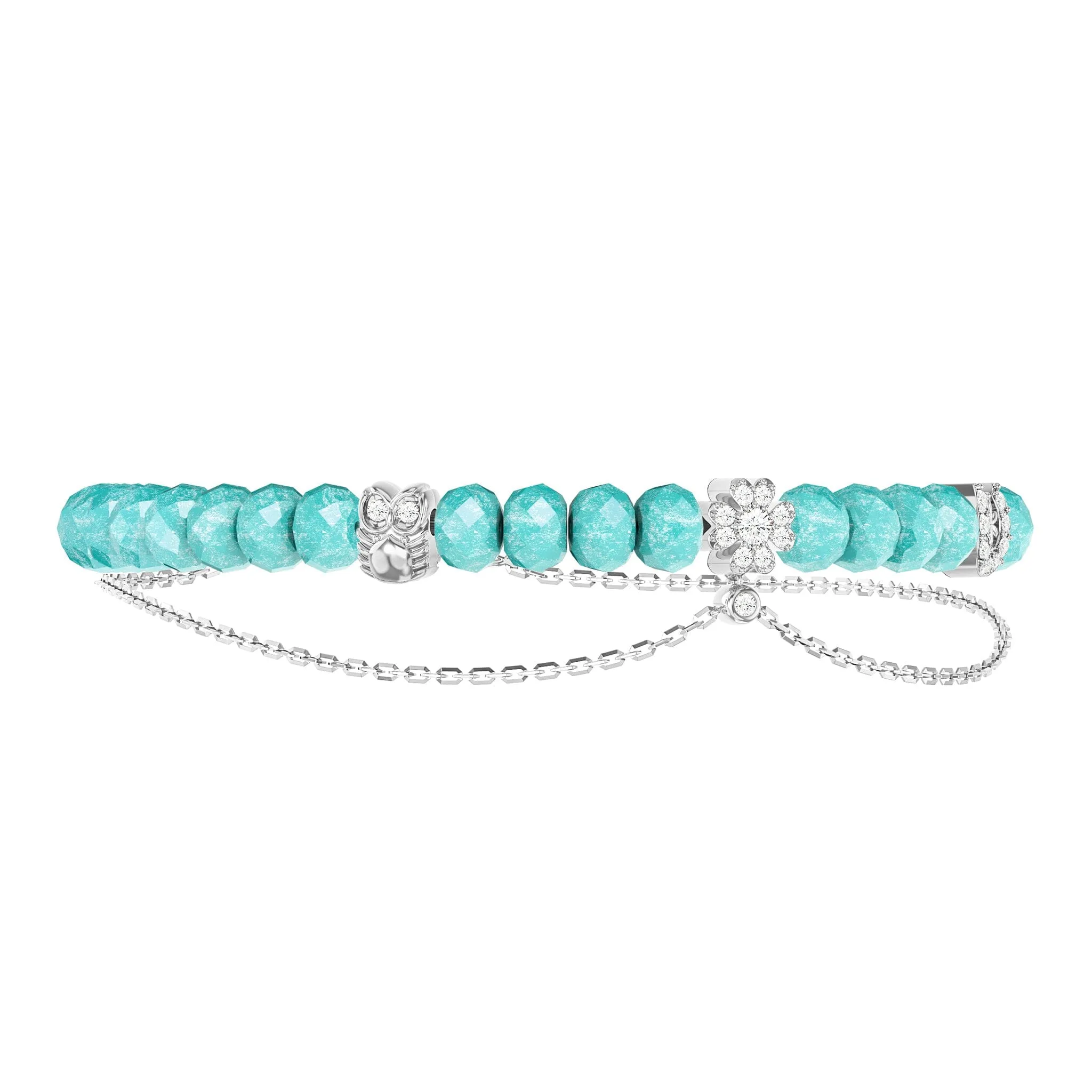Double Layered Amazonite Rondelle Bracelet