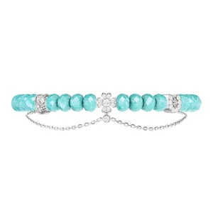 Double Layered Amazonite Rondelle Bracelet