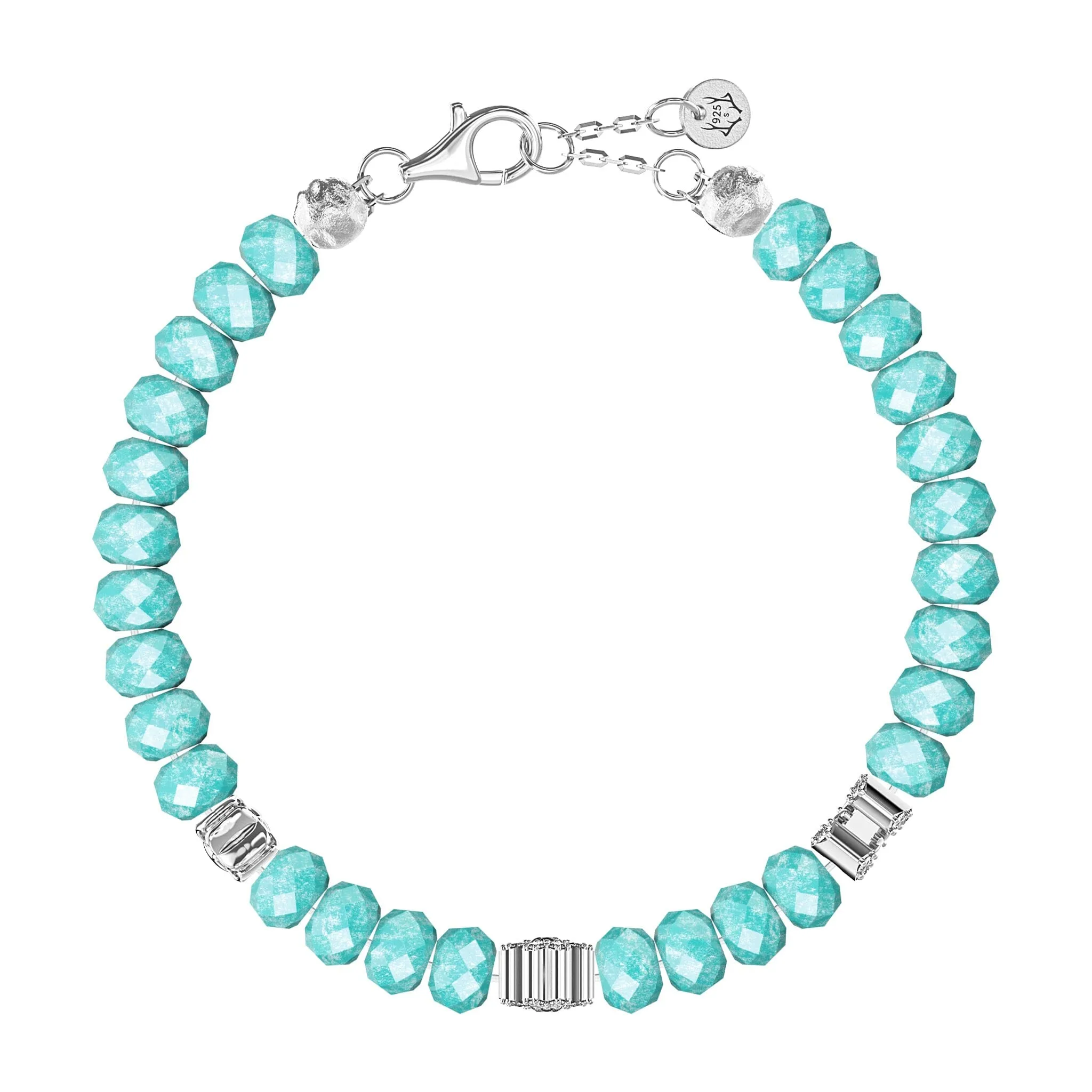 Double Layered Amazonite Rondelle Bracelet
