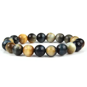 Earth Tone Quartz Beaded Stretch Bracelet