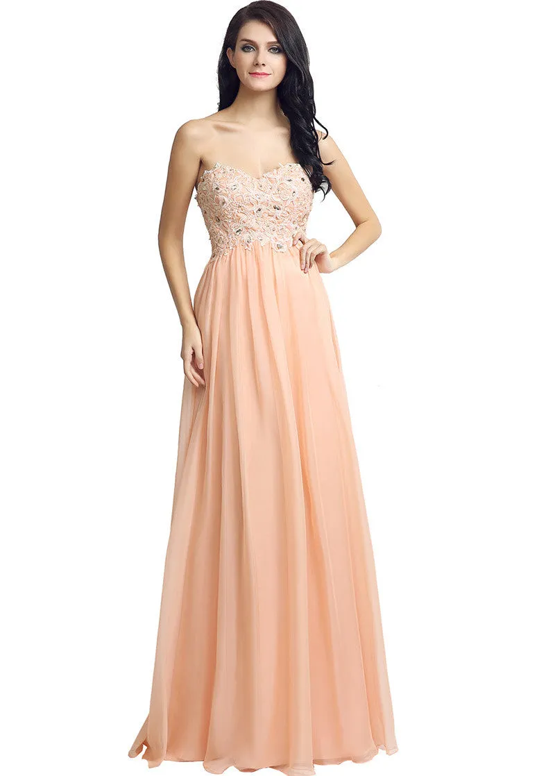 Elegant Orange Prom Dress