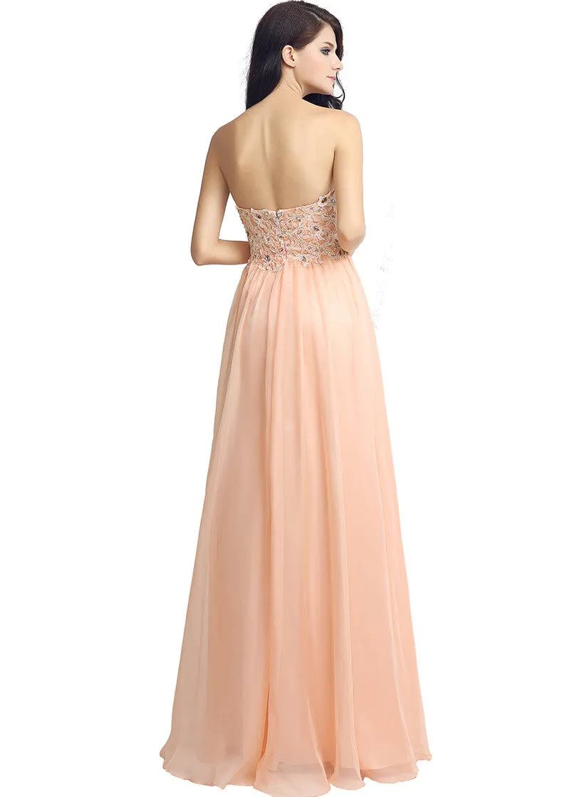 Elegant Orange Prom Dress