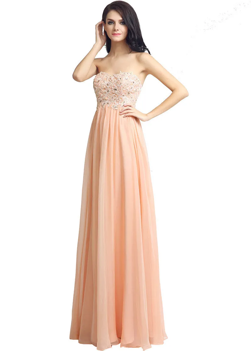 Elegant Orange Prom Dress