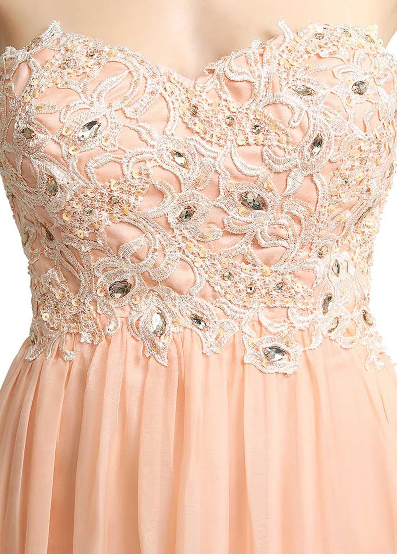 Elegant Orange Prom Dress