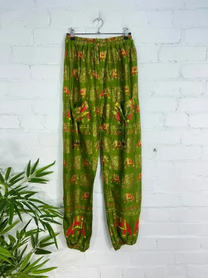 Elephant Print Pocket Harem Trousers