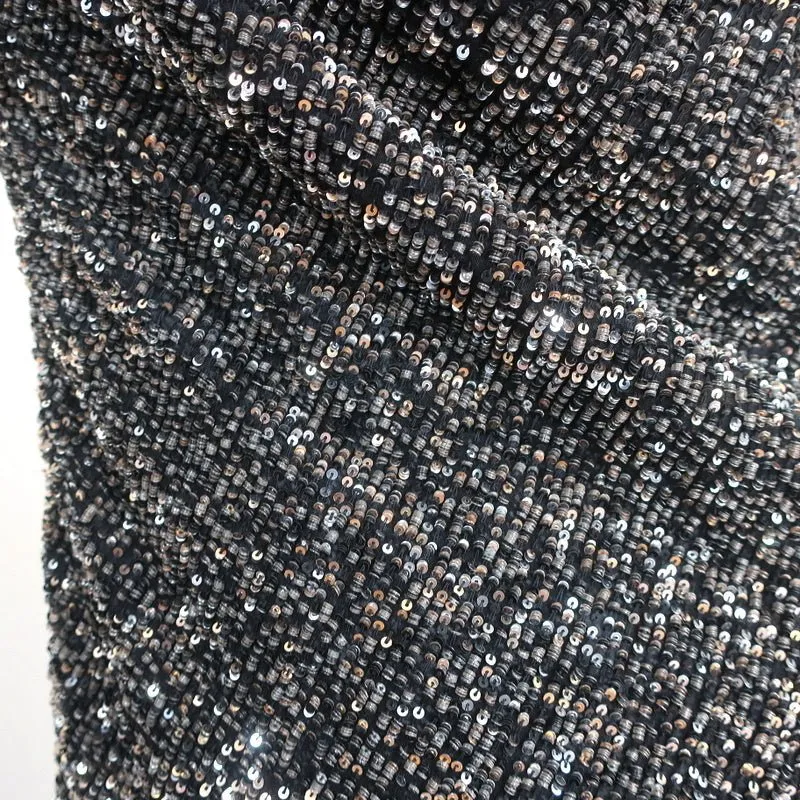 Elie Tahari Jazzie Sequined Gown Silver/Gold Size Extra Small Maxi Dress