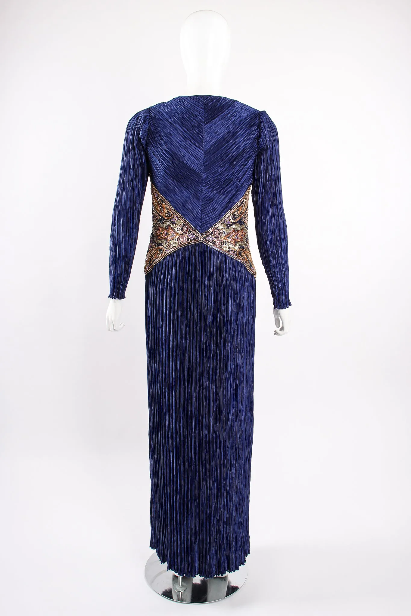 Embellished Waist Pleated Gown