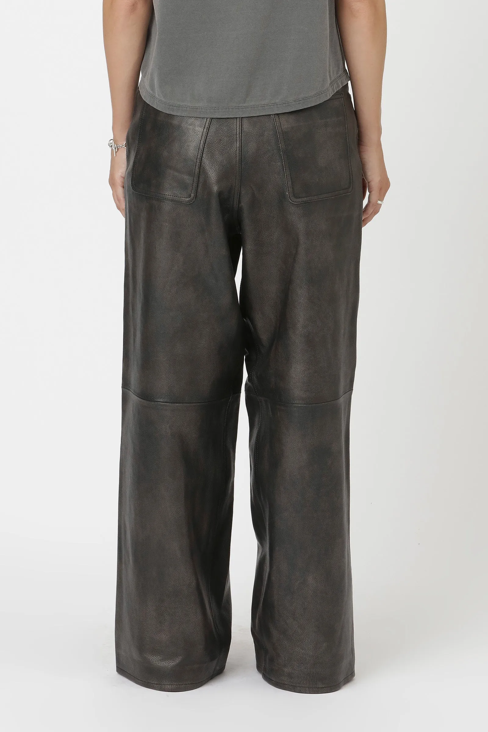 Emerie Zip Leather - Black