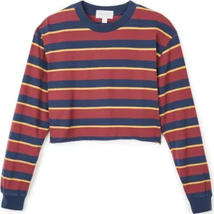 EMILY L/S CROP TEE - NAVY