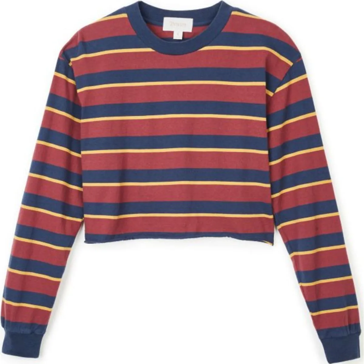 EMILY L/S CROP TEE - NAVY