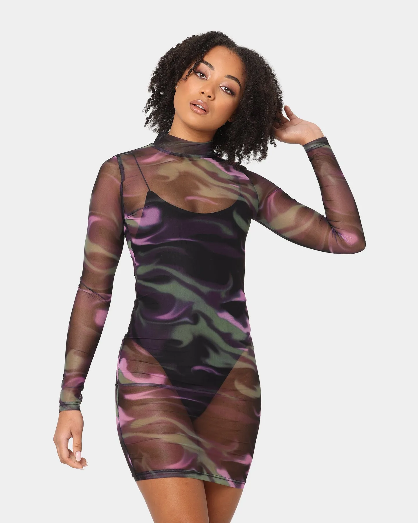 EN ES Women's Arora Long Sleeve Dress Marble