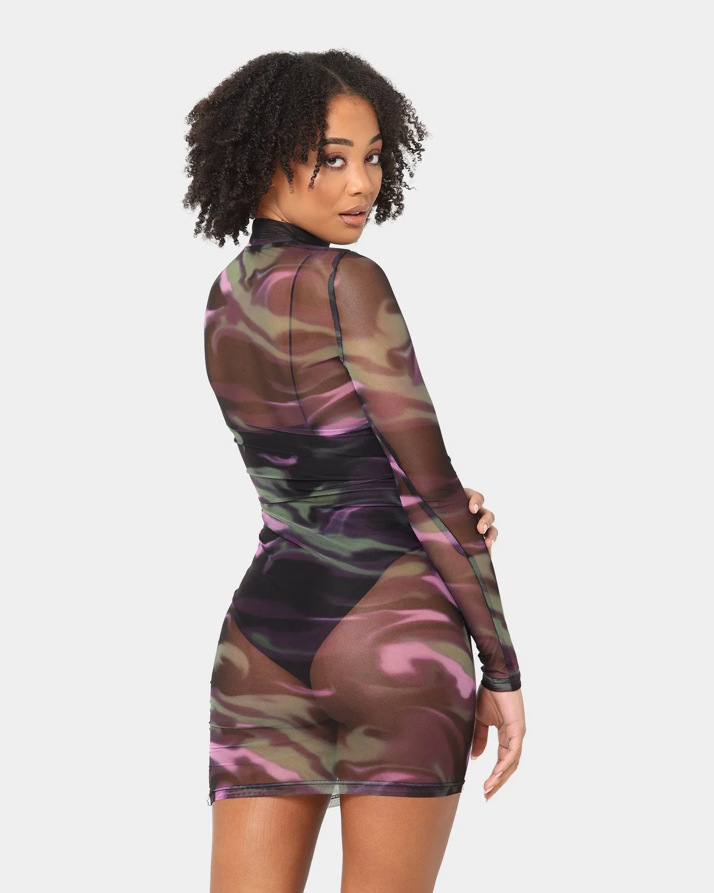 EN ES Women's Arora Long Sleeve Dress Marble