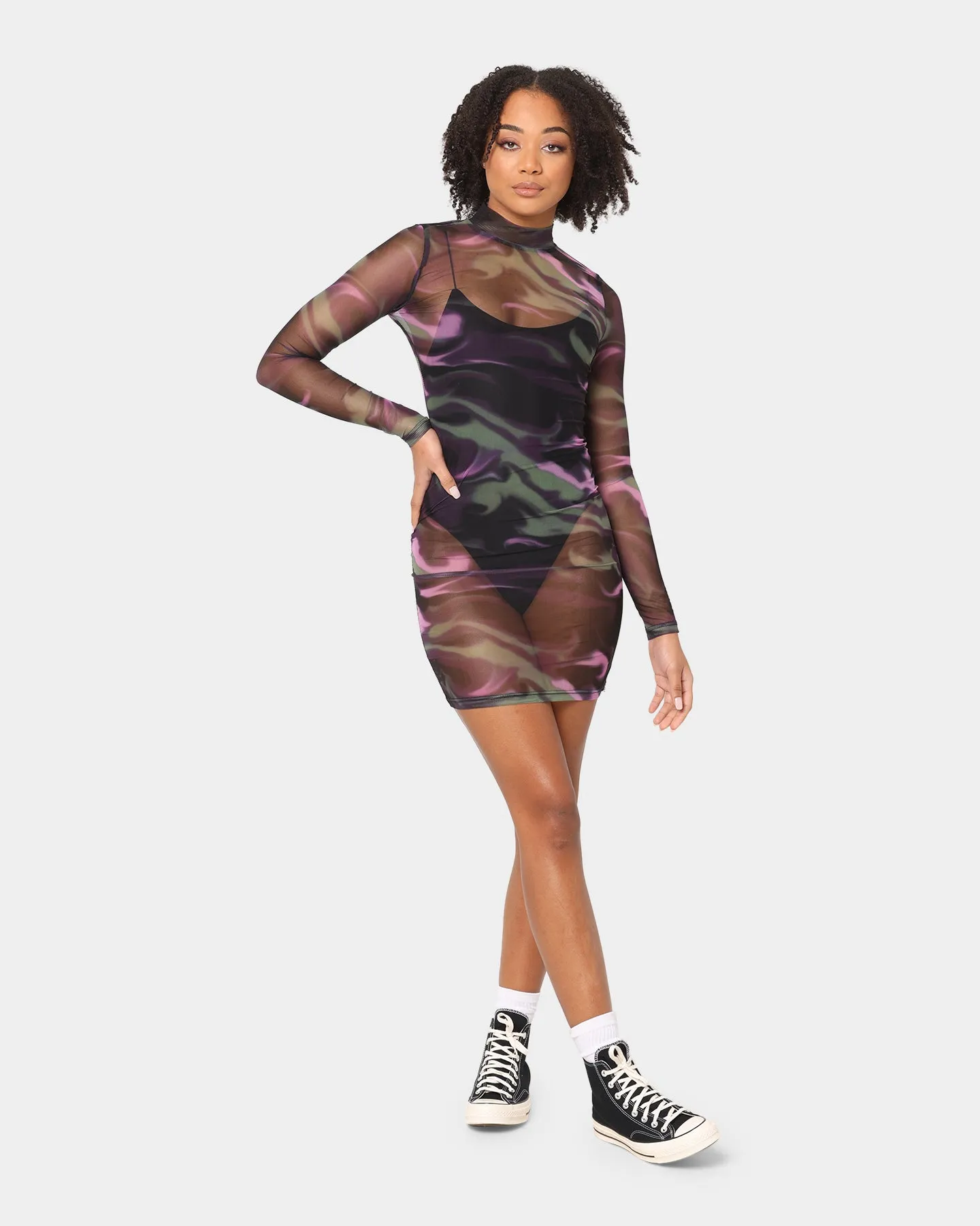 EN ES Women's Arora Long Sleeve Dress Marble