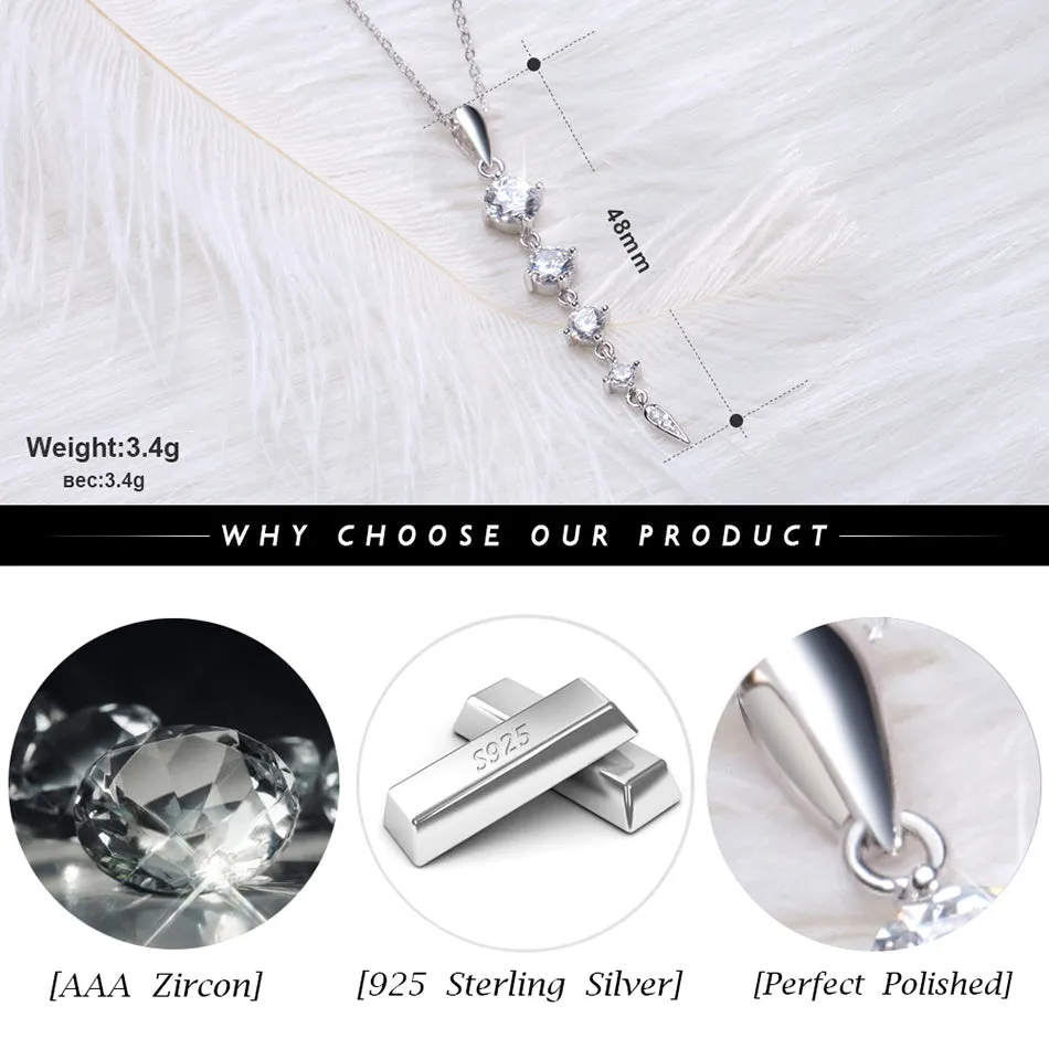 Ethnic 925 Sterling Silver Long Leaf Shape Women's Pendant Necklace