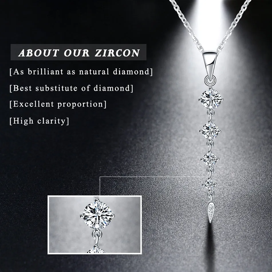 Ethnic 925 Sterling Silver Long Leaf Shape Women's Pendant Necklace