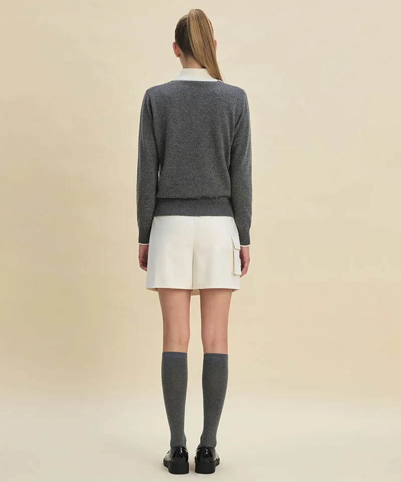 FORDI Layered Windproof Knit - Gray