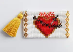 Glass Bead Coin Purse - CORAZÓN PARTÍO