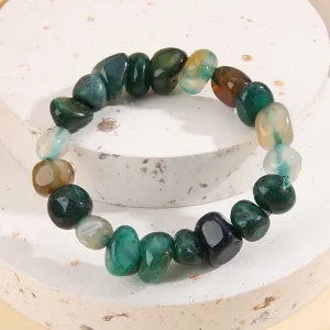 Green & Brown Quartz Stretch Bracelet