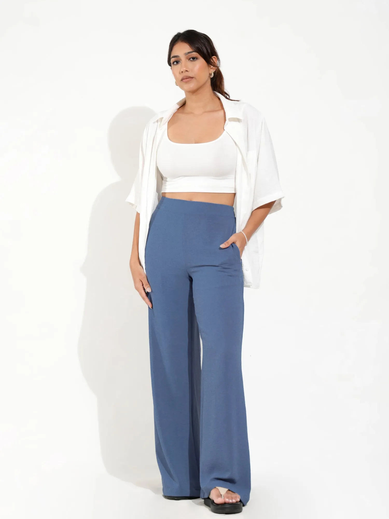 High Waist  Wide Leg Pant