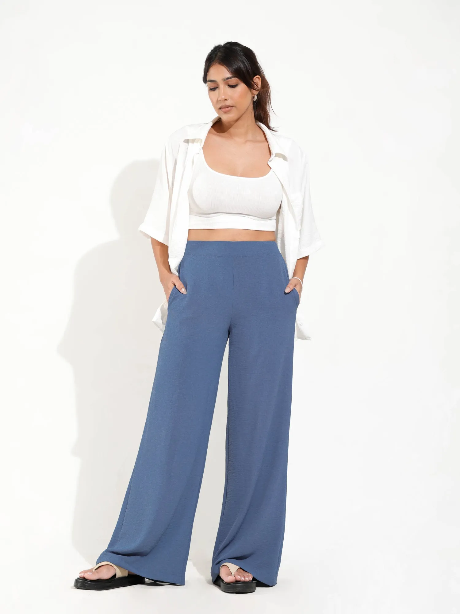 High Waist  Wide Leg Pant