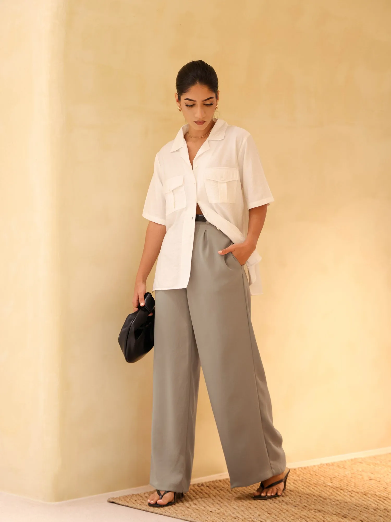 High Waist Wide Leg Pant