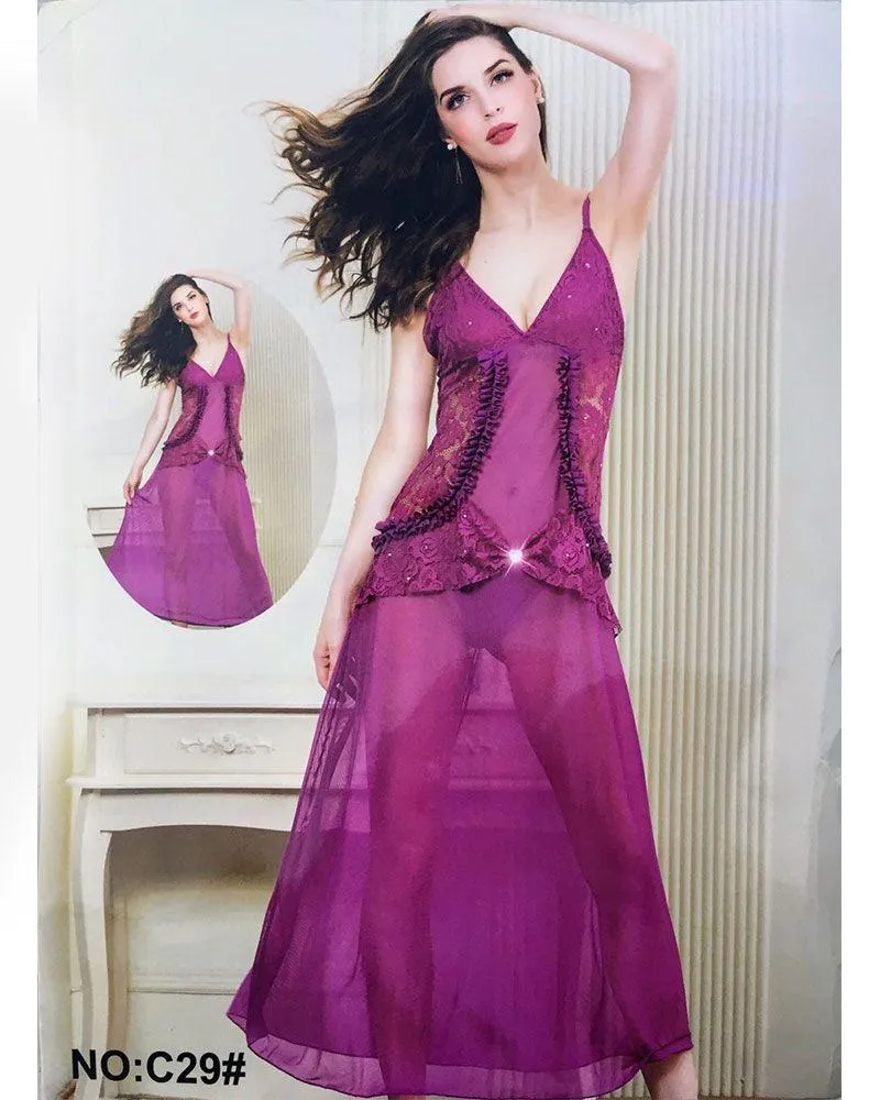 Honeymoon Sexy Long Nighty - C29