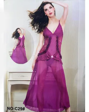 Honeymoon Sexy Long Nighty - C29