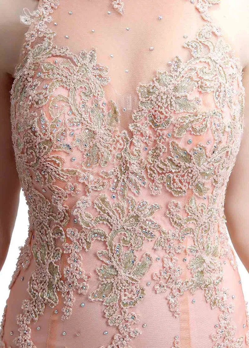 Illusion Mermaid Evening Dress