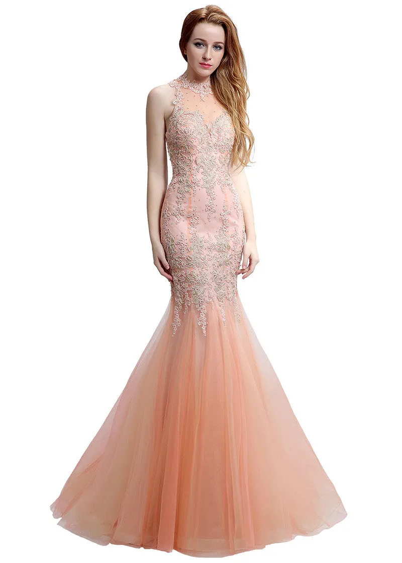 Illusion Mermaid Evening Dress