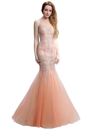 Illusion Mermaid Evening Dress