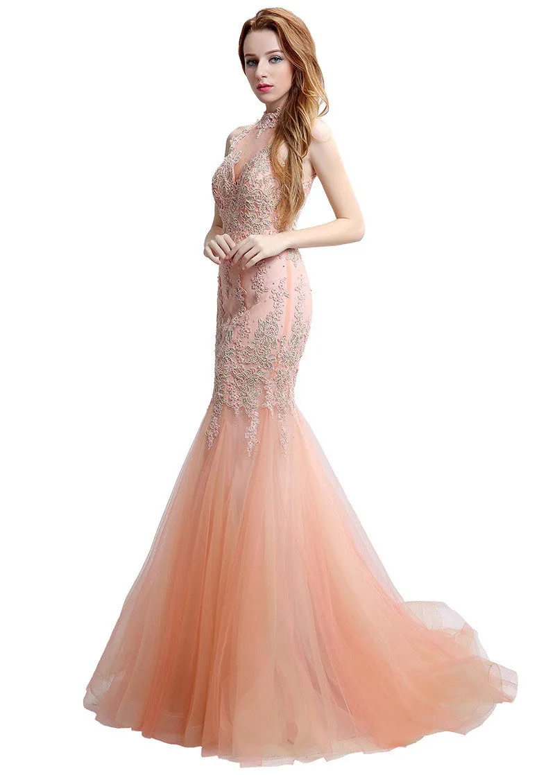 Illusion Mermaid Evening Dress