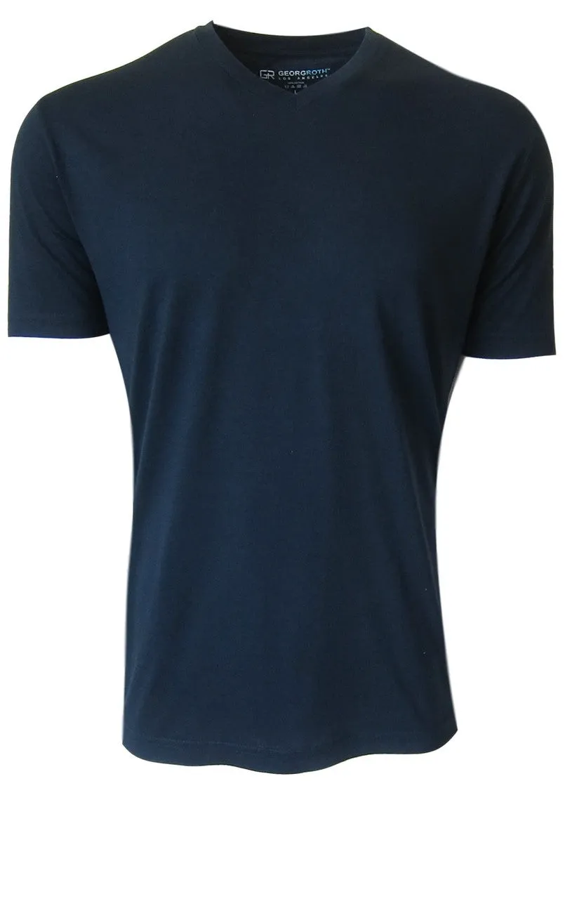 Indestructible V-Neck Tee Short Sleeve in Navy