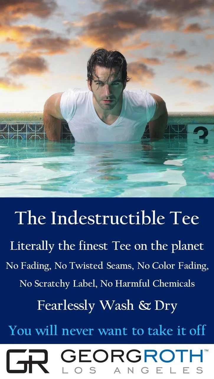 Indestructible V-Neck Tee Short Sleeve in Navy