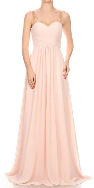 J&J Fashion 3057 Long Formal Dress with Sweetheart Neckline