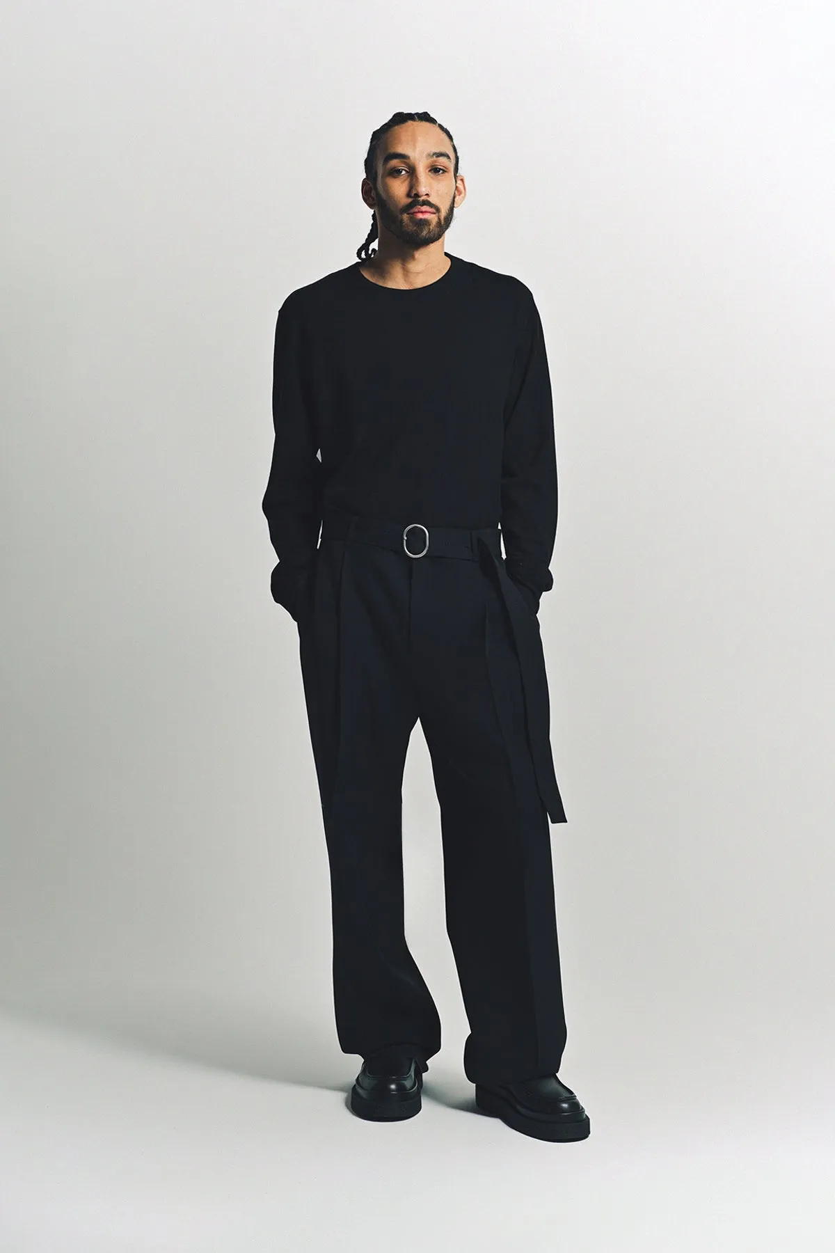 JIL SANDER | BELTED TROUSERS