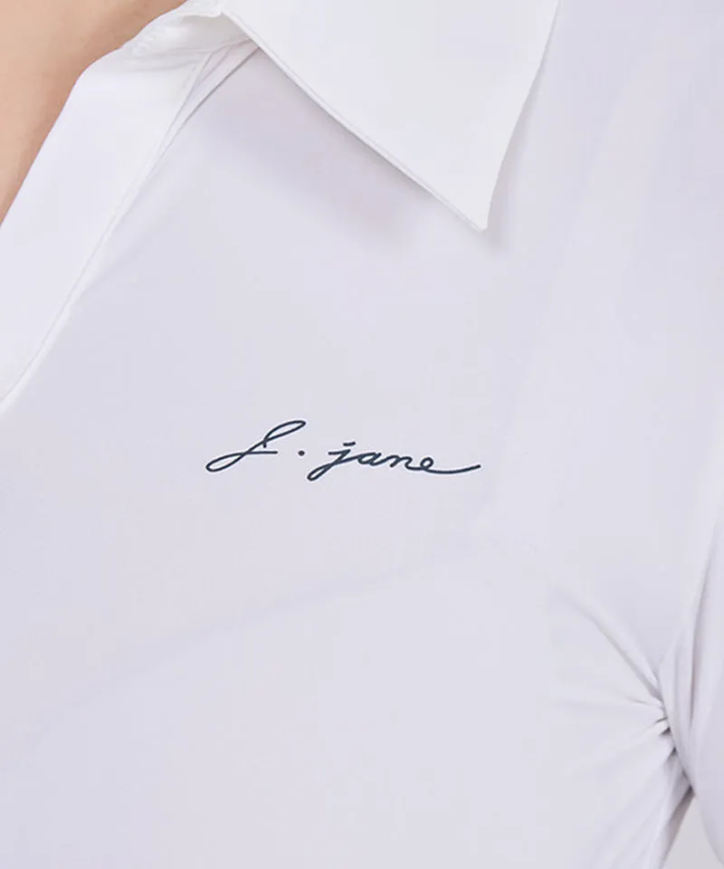 J.Jane Open Collar Cooling T-Shirt - White