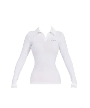 J.Jane Open Collar Cooling T-Shirt - White