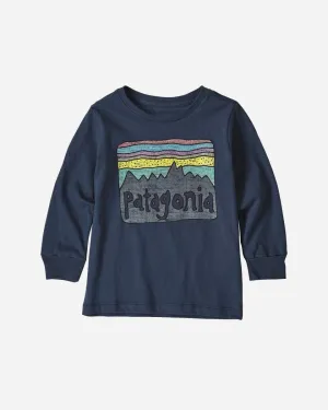 Kids Long-Sleeved Organic Tee - Navy