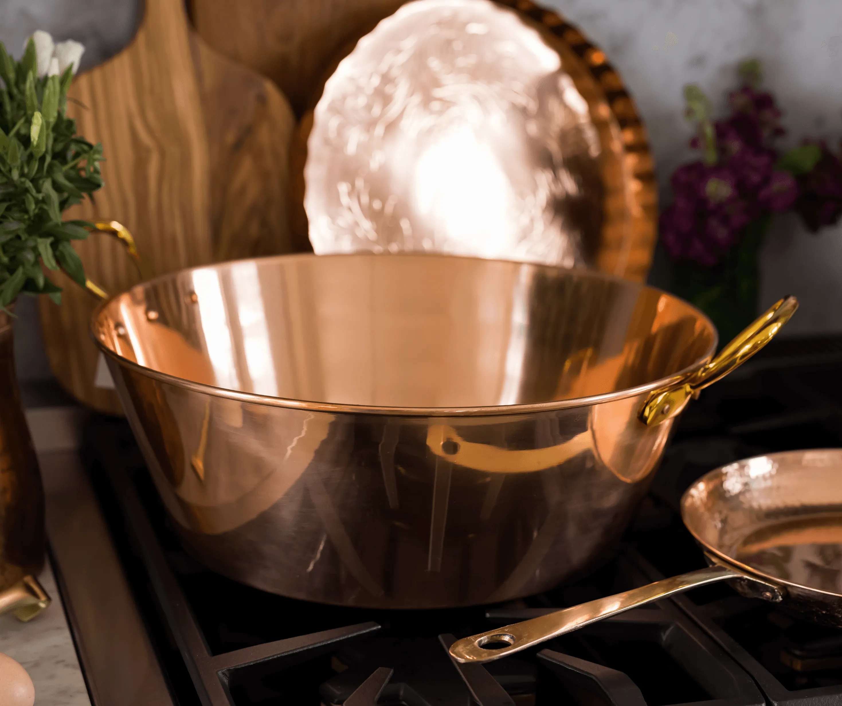 Large Copper Jam Pan