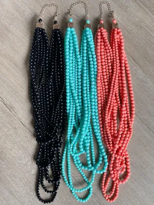 Layered Beaded Necklace -- 3 Colors!