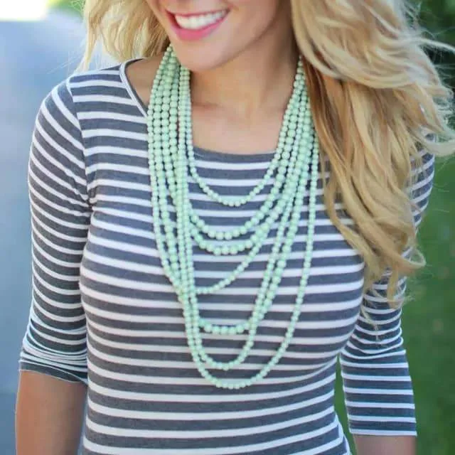 Layered Beaded Necklace -- 3 Colors!