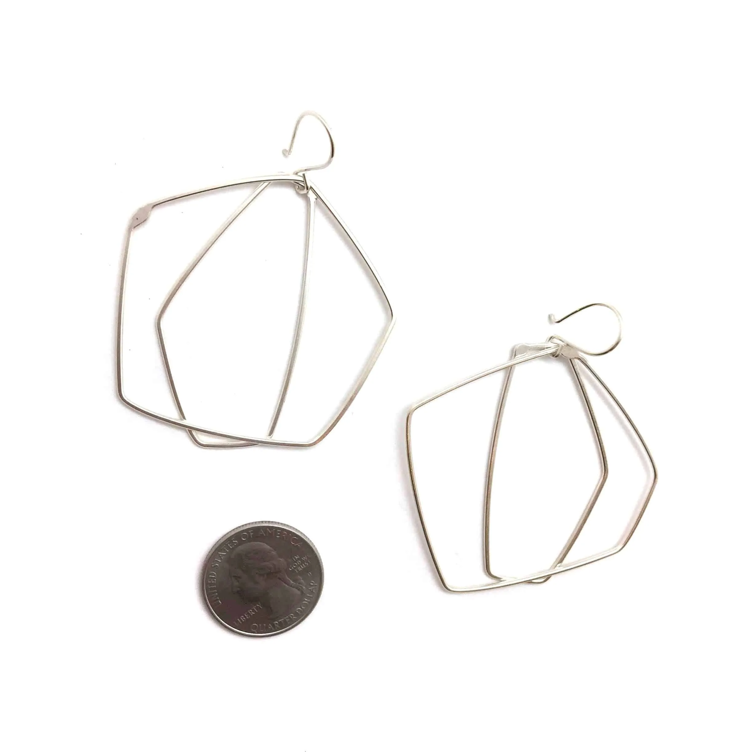 Layered Silver Earrings