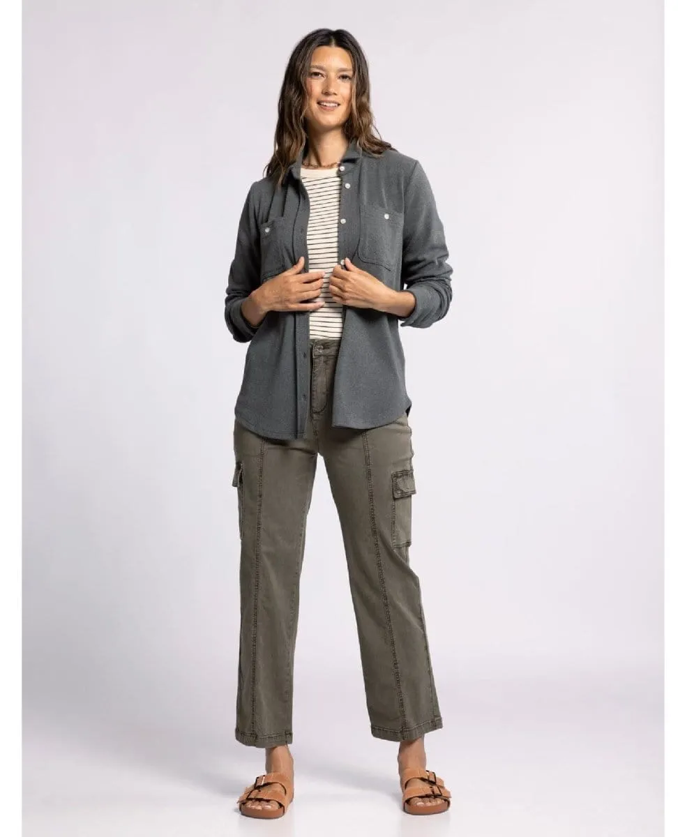 Lewis Long Sleeve Charcoal Plaid