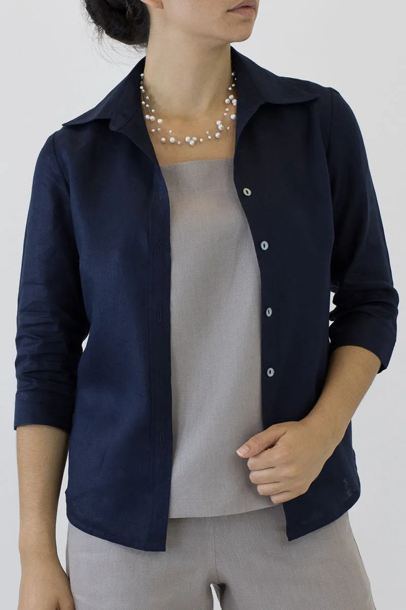 Linen Collar Shirt for Women ML-02