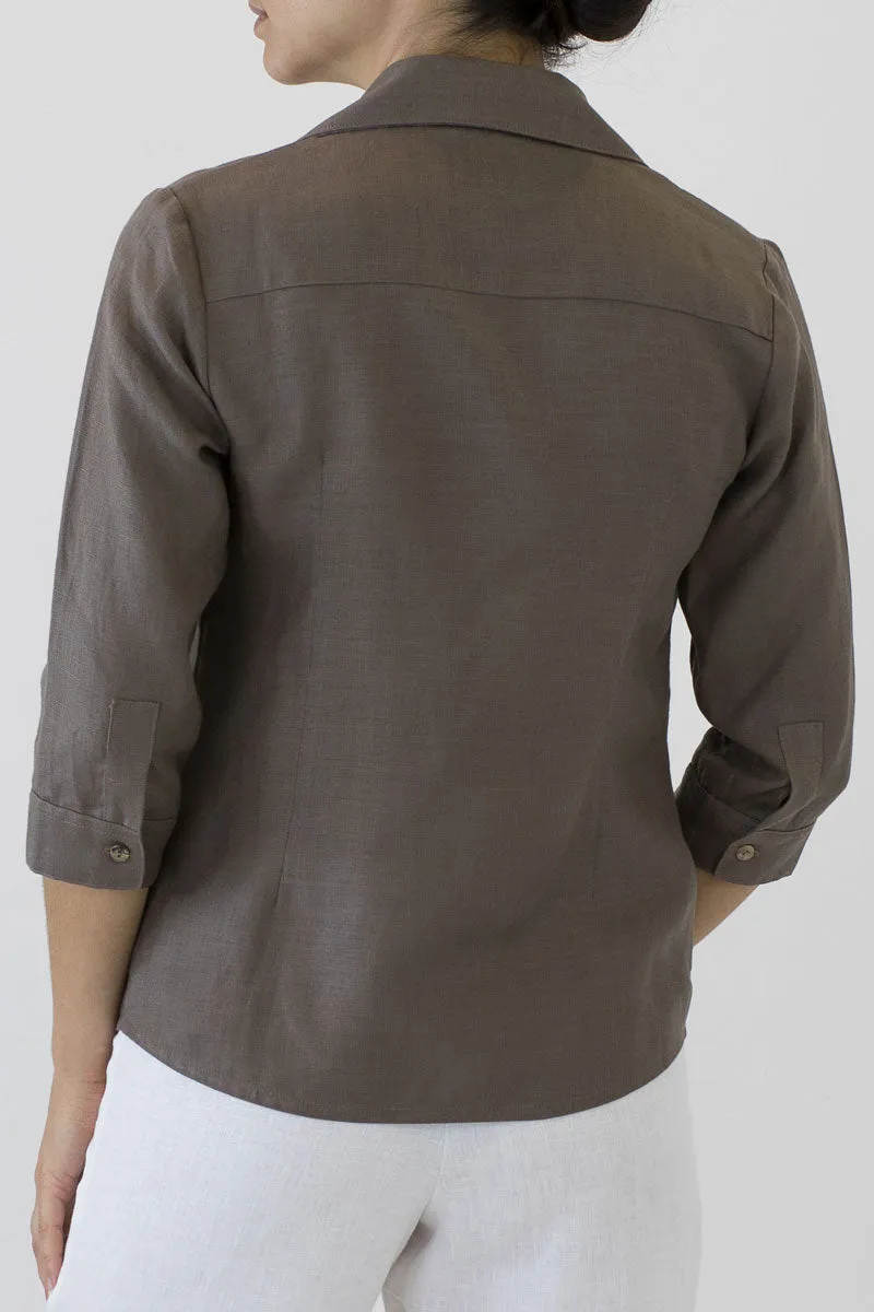 Linen Collar Shirt for Women ML-02