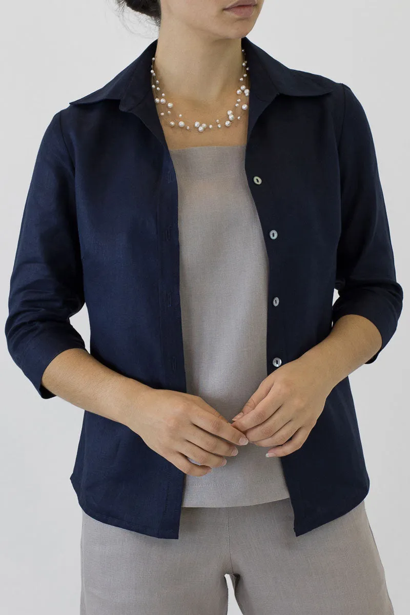 Linen Collar Shirt for Women ML-02
