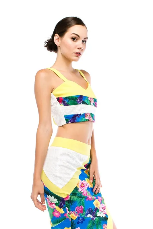 LUCA FLORAL CROP TOP & SKIRT SET