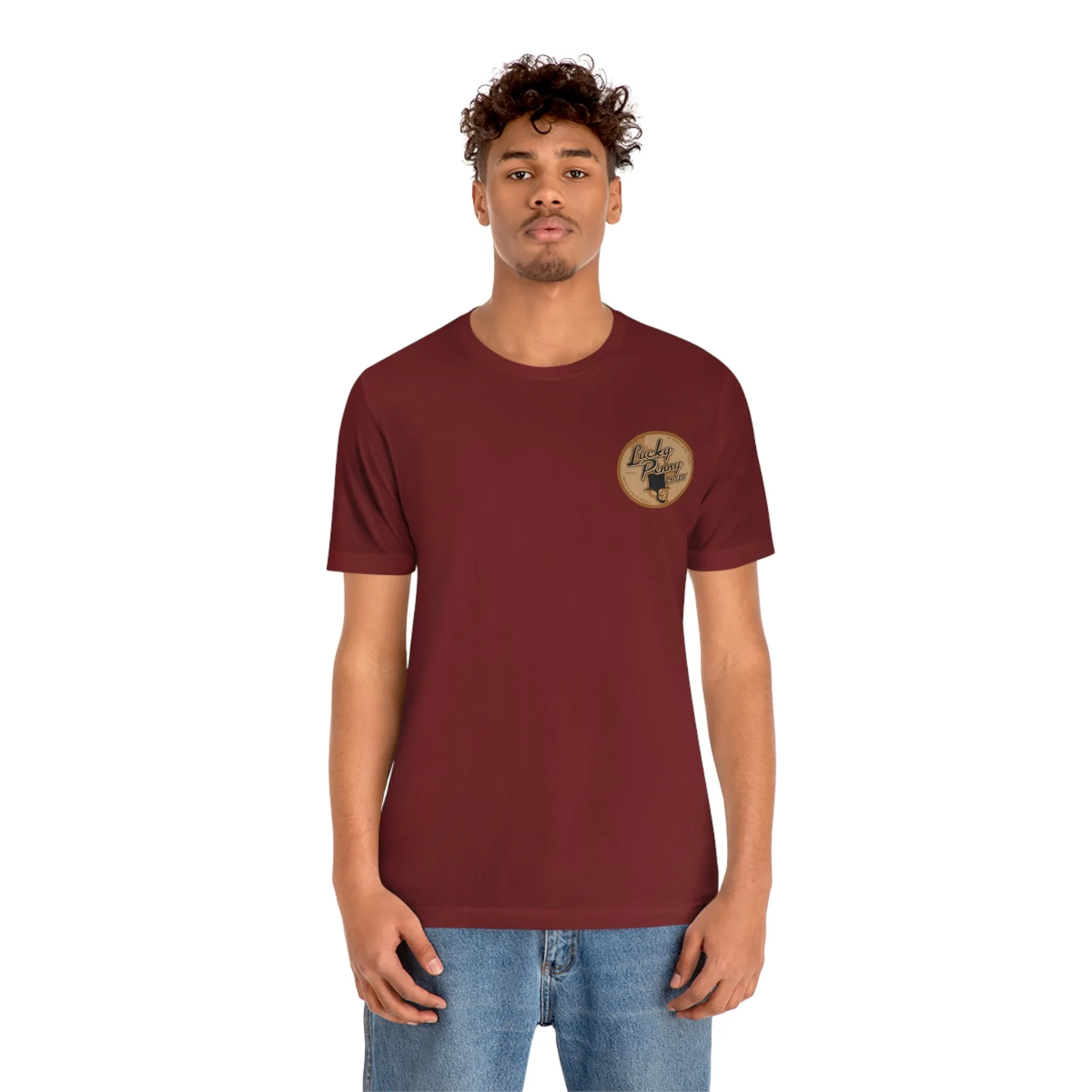 Lucky Penny Cycles Copper In Wheels We Trust T-Shirt