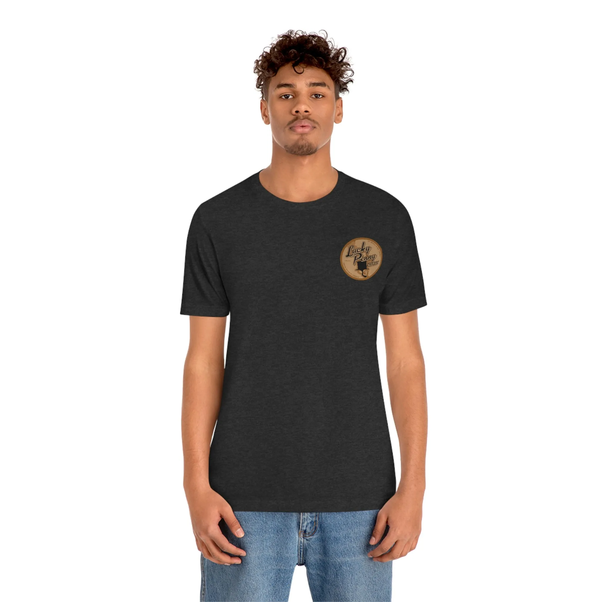 Lucky Penny Cycles Copper In Wheels We Trust T-Shirt