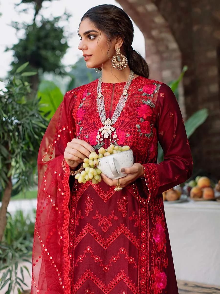 Luxury Edit Winter '22 D#5A | RajBari Fall/Winter Unstitched Luxury Collection 2022 | Unstitched Embroidered Chikankari Suits